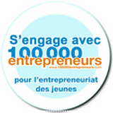 Logo de 100 000 entrepreneurs, Transmettre la culture d'entreprendre partenaire de Lys Conseil et Lys&Co