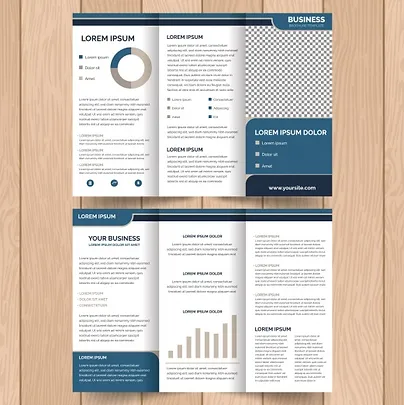 Template d'une brochure recto et verso